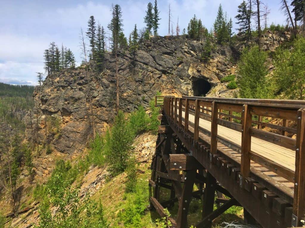 Old train trestles in Myra Canyon. One of many 17 Things to Do in Penticton, BC