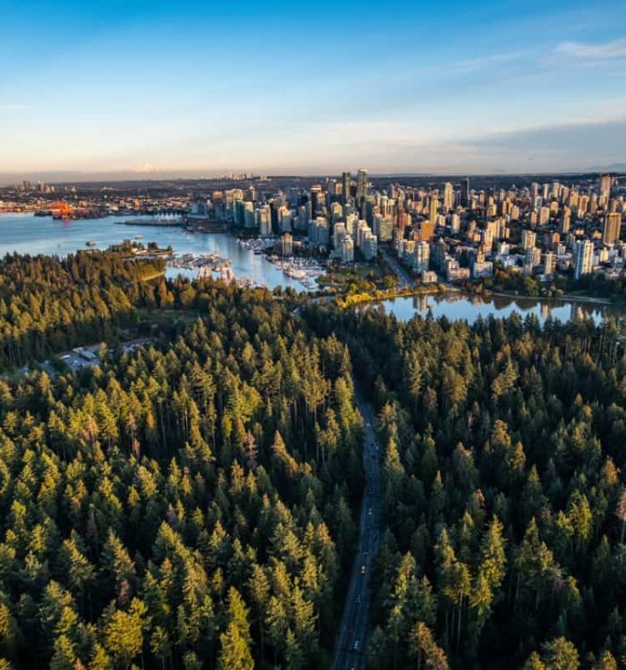 Aerial image of Stanley Park courtesy of Tourism Vancouver